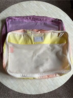 Calpak Large Sherbert Travel Cube + Luxe + Willow Large Purple Travel Cube